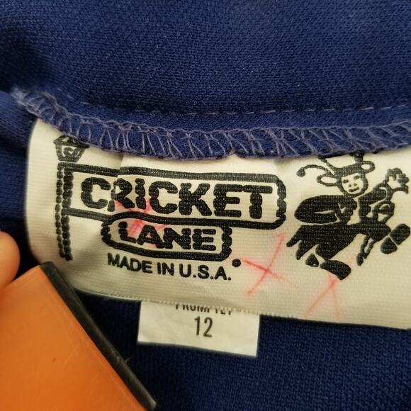 Cricket Lane VINTAGE blue skirt Pockets Polyester Blend Pencil  size 12 casual - Picture 4 of 5